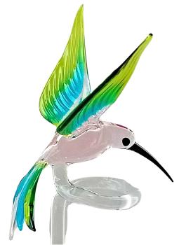 Preview: Orchideenstab - Kolibri (normale Ausführung, rosa-hellblau-grün)